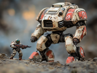 Painted mech suit