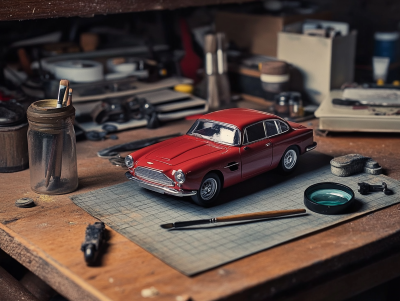 painted model car